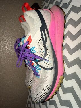 Nike Women’s Trail Running Shoes - White with Pink, Purple & Blue Accents